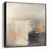 Framed black abstract strokes wall art canvas displaying dynamic brushwork and modern design, ideal for enhancing contemporary home decor.