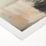 Abstract strokes wall art on rolled canvas, showcasing vibrant colors and dynamic patterns, elegantly packaged in a protective cardboard tube. Ideal for modern home decor.