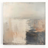 Abstract wall art featuring vibrant strokes in shades of blue, orange, and yellow on a stretched canvas, perfect for contemporary home decor. Ideal for adding a modern touch to living spaces or offices.