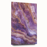 Acrylic landscape artwork depicting rugged cliffs and serene ocean waves, presented in a sleek glass frame, showcasing vibrant colors and detailed textures. Perfect for modern home decor.