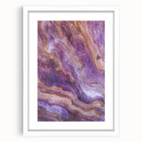 Framed landscape artwork of dramatic cliffs in a serene setting, featuring a white mat for an elegant presentation, ideal for home or office decor.