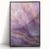 Framed acrylic artwork showcasing a breathtaking cliff landscape in vibrant colors, set against a sleek black frame, perfect for modern home decor.