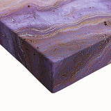 Close-up of a stunning stretched canvas artwork depicting a vibrant cliff landscape, showcasing rich colors and intricate details, perfect for enhancing home decor.