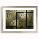 Luxury Geometric Bedroom Wall Art - Gold and Black Canvas Print
