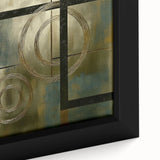 Luxury Geometric Bedroom Wall Art - Gold and Black Canvas Print