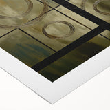 Luxury Geometric Bedroom Wall Art - Gold and Black Canvas Print