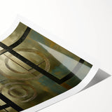 Luxury Geometric Bedroom Wall Art - Gold and Black Canvas Print