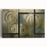 Luxury Geometric Bedroom Wall Art - Gold and Black Canvas Print