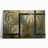 Luxury Geometric Bedroom Wall Art - Gold and Black Canvas Print