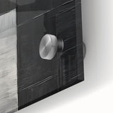 Contemporary Dining Art Pieces - Black & Silver Geometric Print