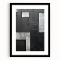 Contemporary Dining Art Pieces - Black & Silver Geometric Print