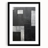 Contemporary Dining Art Pieces - Black & Silver Geometric Print