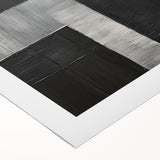 Contemporary Dining Art Pieces - Black & Silver Geometric Print