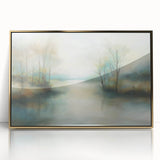 Office Wall Art - Serene Nature Landscape Framed Canvas
