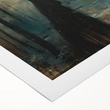 Abstract figurative wall art on rolled canvas, showcasing vibrant colors and dynamic shapes, perfect for modern home decor. Packaged securely in a cardboard tube.