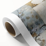 Abstract floral wall art on rolled canvas displaying vibrant colors and intricate designs, ideal for home decor, showcased in a protective cardboard tube.