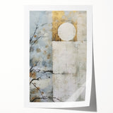 Abstract floral wall art print showcasing vibrant colors and intricate patterns, rolled for easy transport and ready for framing to enhance interior decor.