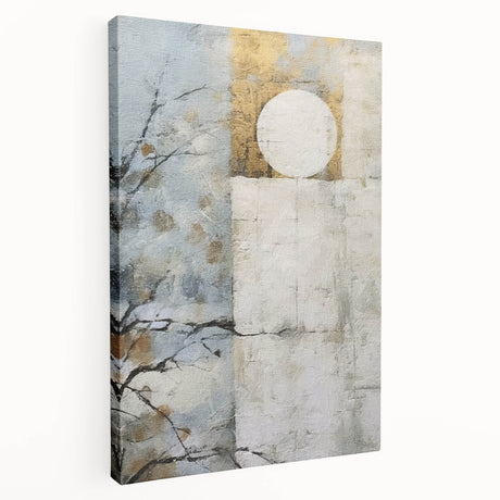Stretched canvas wall art displaying a vibrant abstract floral design in rich colors, showcasing intricate patterns and textures, perfect for modern home decor.