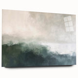Acrylic wall art showcasing an abstract landscape design, presented in a side view without pins, emphasizing vibrant colors and modern aesthetics, ideal for contemporary decor.