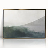 Framed abstract landscape wall art featuring gold accents and a modern design, perfect for enhancing home decor in living spaces or offices.