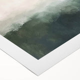 Abstract landscape wall art on rolled canvas showcasing vibrant blue and orange hues, ideal for modern home decor, enhancing aesthetic appeal in any room.