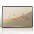 Expressionist Art: Galloping Horses on Pastel Canvas - Modern Elegance