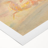 Expressionist Art: Galloping Horses on Pastel Canvas - Modern Elegance