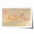 Expressionist Art: Galloping Horses on Pastel Canvas - Modern Elegance