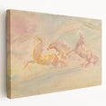 Expressionist Art: Galloping Horses on Pastel Canvas - Modern Elegance