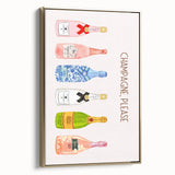 Framed vintage poster of a black and white landscape painting on canvas, ideal for bedroom wall art.