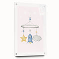 Kids Room Art Prints - Rocket & Star Mobile Nursery Wall Art