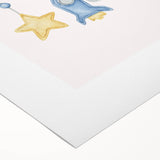 Kids Room Art Prints - Rocket & Star Mobile Nursery Wall Art