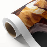 Vibrant rolled canvas artwork showcasing a stunning landscape of canyons, with rich colors and intricate details, ideal for home decor or art enthusiasts.