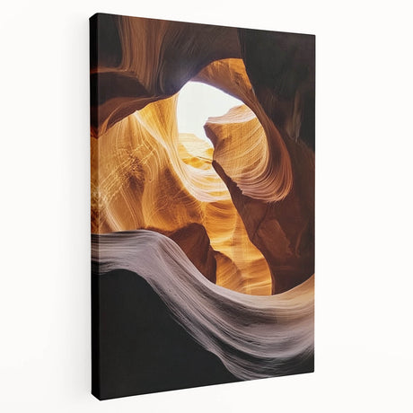 Landscape canvas artwork depicting vibrant canyons with rich colors and intricate details, ideal for home decor. Stretched and ready to hang, this piece adds a bold touch to any room.
