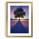 Elegant gold-framed landscape art showcasing a serene countryside scene, embellished with a mat for a refined finish, perfect for enhancing home decor.