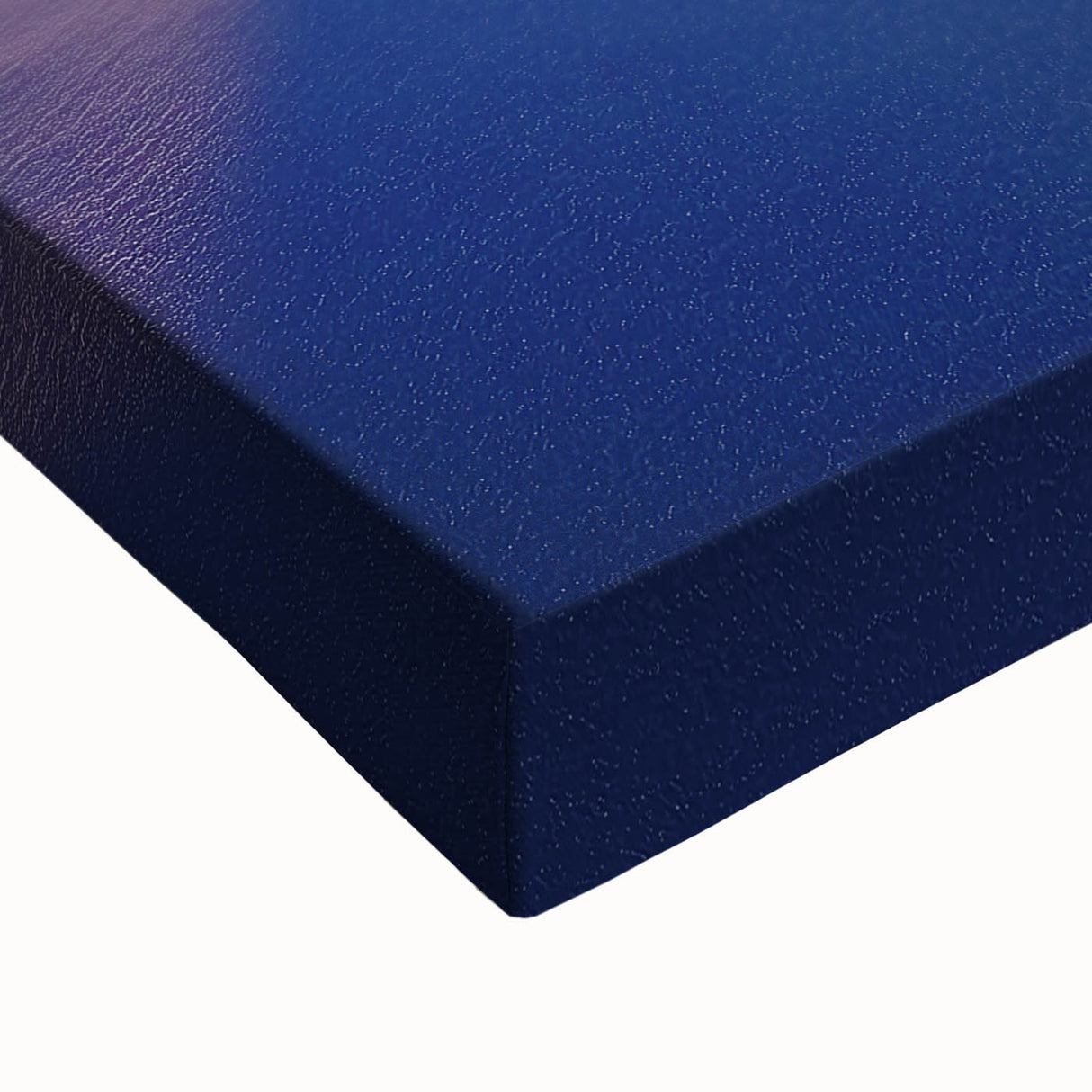 Close-up of a stretched canvas artwork depicting a serene countryside landscape, showcasing vibrant greens and blues with intricate details, ideal for home decor.
