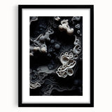 Extra large abstract art print featuring textured, colorful swirls on a framed canvas, ideal for living room decor.