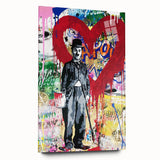 Vibrant Pop Art Wall Art – Colorful Charlie Chaplin Canvas