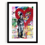 Vibrant Pop Art Wall Art – Colorful Charlie Chaplin Canvas