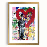 Vibrant Pop Art Wall Art – Colorful Charlie Chaplin Canvas