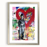 Vibrant Pop Art Wall Art – Colorful Charlie Chaplin Canvas