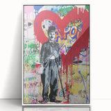 Vibrant Pop Art Wall Art – Colorful Charlie Chaplin Canvas