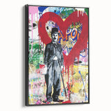 Vibrant Pop Art Wall Art – Colorful Charlie Chaplin Canvas