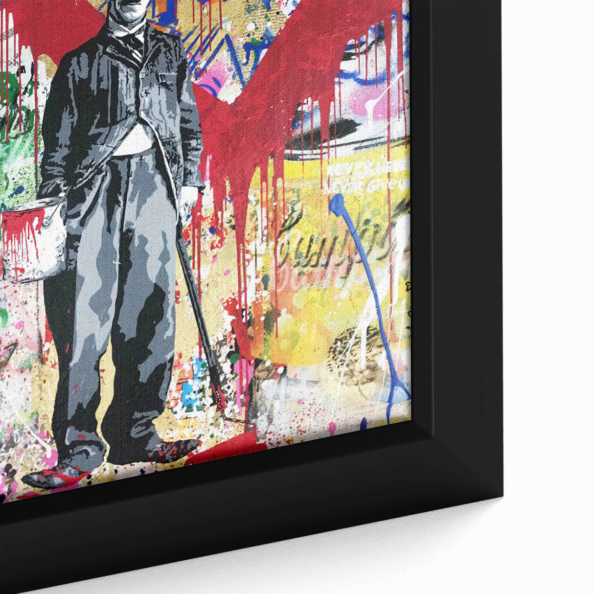 Vibrant Pop Art Wall Art – Colorful Charlie Chaplin Canvas