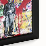 Vibrant Pop Art Wall Art – Colorful Charlie Chaplin Canvas