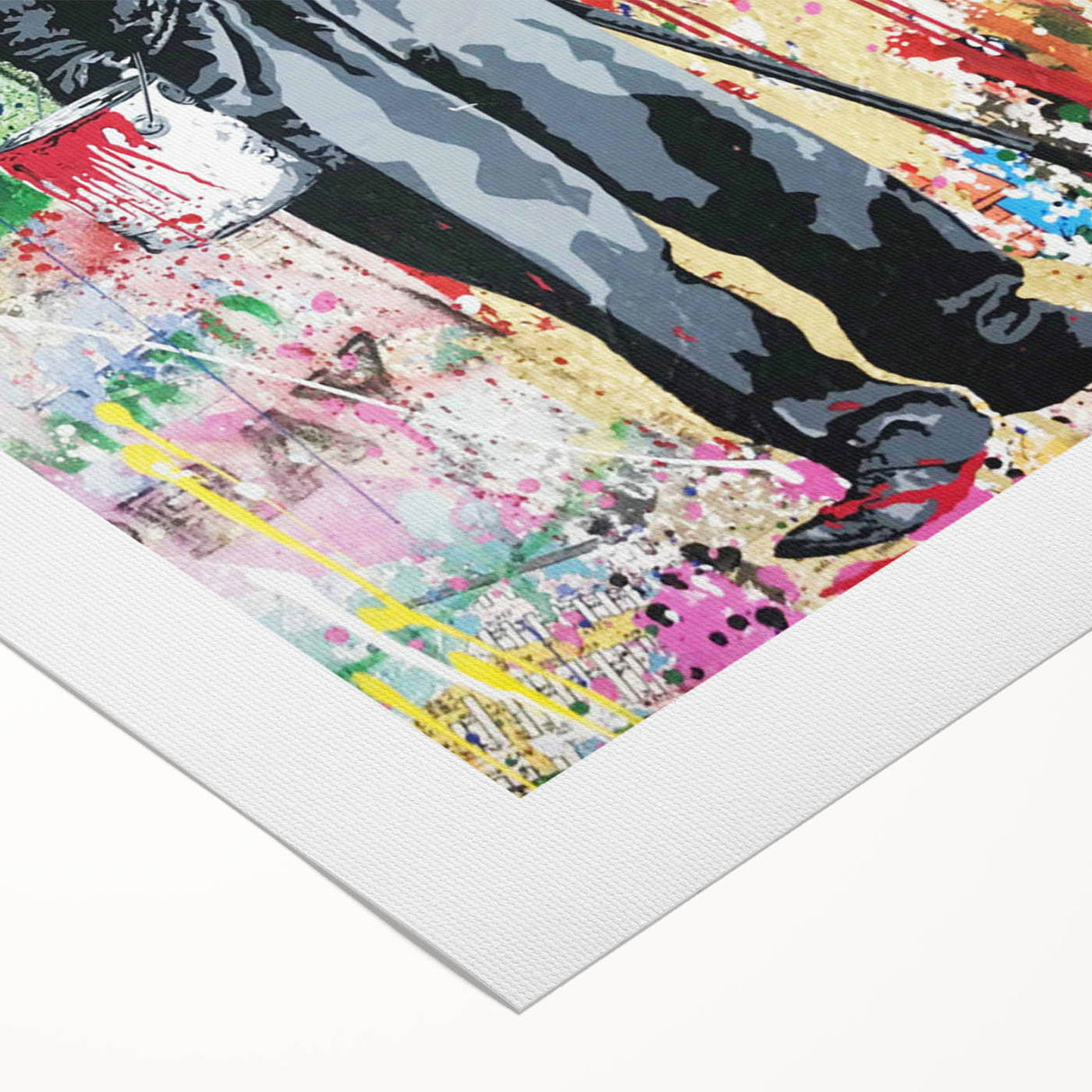 Vibrant Pop Art Wall Art – Colorful Charlie Chaplin Canvas