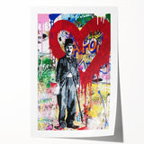 Vibrant Pop Art Wall Art – Colorful Charlie Chaplin Canvas