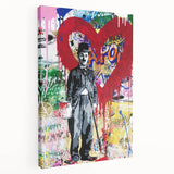 Vibrant Pop Art Wall Art – Colorful Charlie Chaplin Canvas