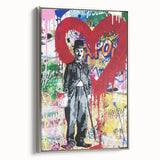 Vibrant Pop Art Wall Art – Colorful Charlie Chaplin Canvas