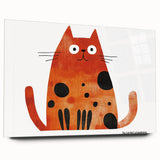 Playful Orange Cat – Boys Room Wall Art